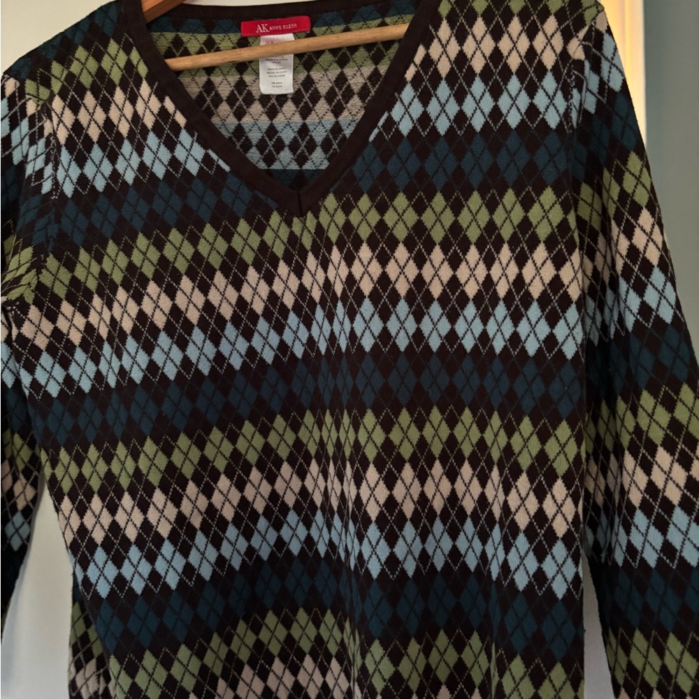 Sweater  argyle style multi color
